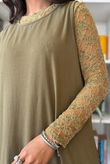 Love Lace Body Skim Top Olive